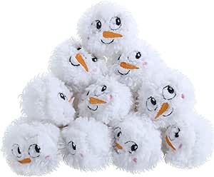 20 Pieces Plush Snowball for Kids Indoor Outdoor Stuffed Snowballs Snowman Toys Snowball Fun Set ... | Amazon (US)