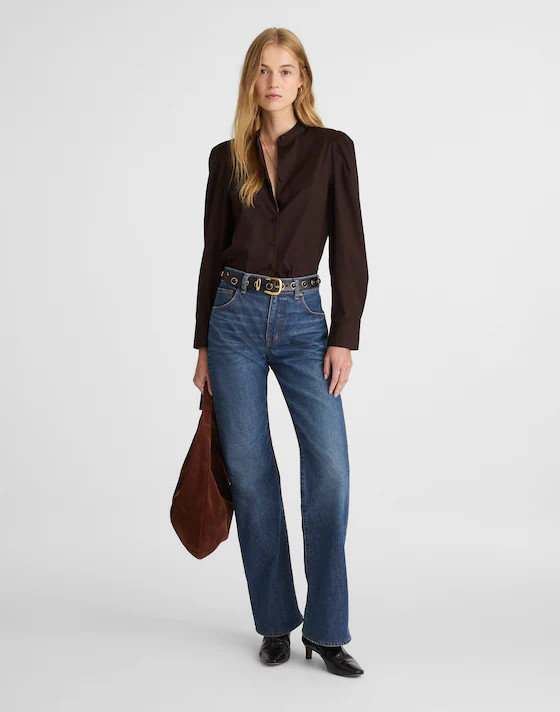 Puff-Sleeve Button-Up Shirt | Madewell | Madewell