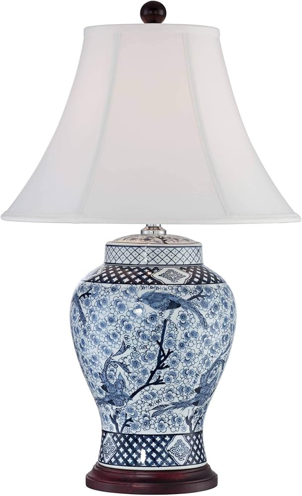 Barnes and Ivy Shonna Traditional Asian Chinese Ginger Jar Table Lamps with Table Top Dimmer 27" ... | Amazon (US)