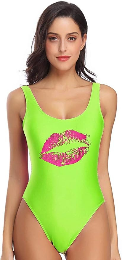 MIAIULIA Women's Retro 80s/90s Inspired High Cut Low Back Padding One Piece Swimwear Bathing Suit... | Amazon (US)