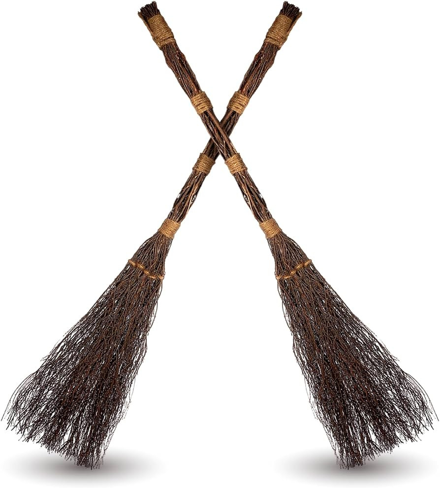 Cinnamon Twig Brooms 36in (2 Pack) - Rustic Fall Broom Decor \u2013 for Halloween Porch or Entryw... | Amazon (US)