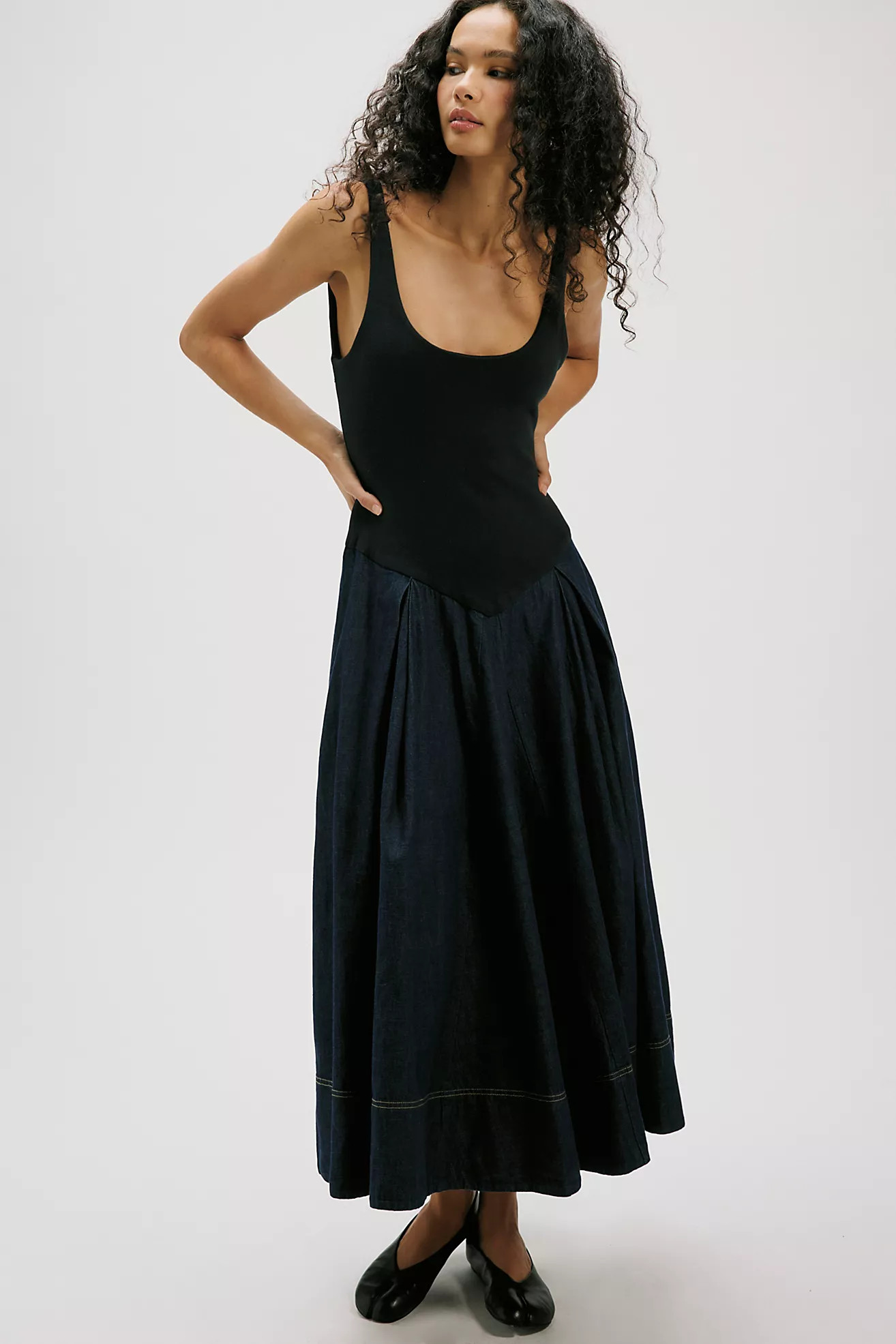 Elio Denim Midi Dress | Free People (Global - UK&FR Excluded)