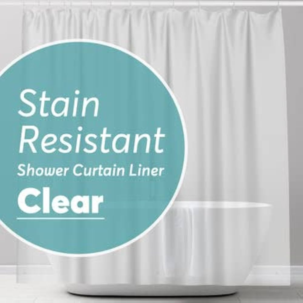 BigFoot Shower Curtain Liner – 72 x 72 PEVA Heavy Duty Shower Curtain with Rustproof Metal Grom... | Amazon (US)