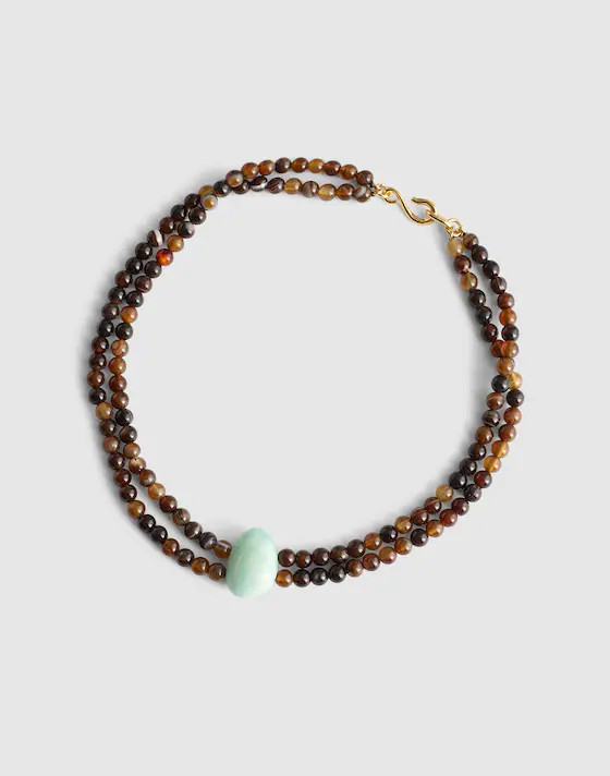 Semiprecious Beaded Double Necklace | Madewell
