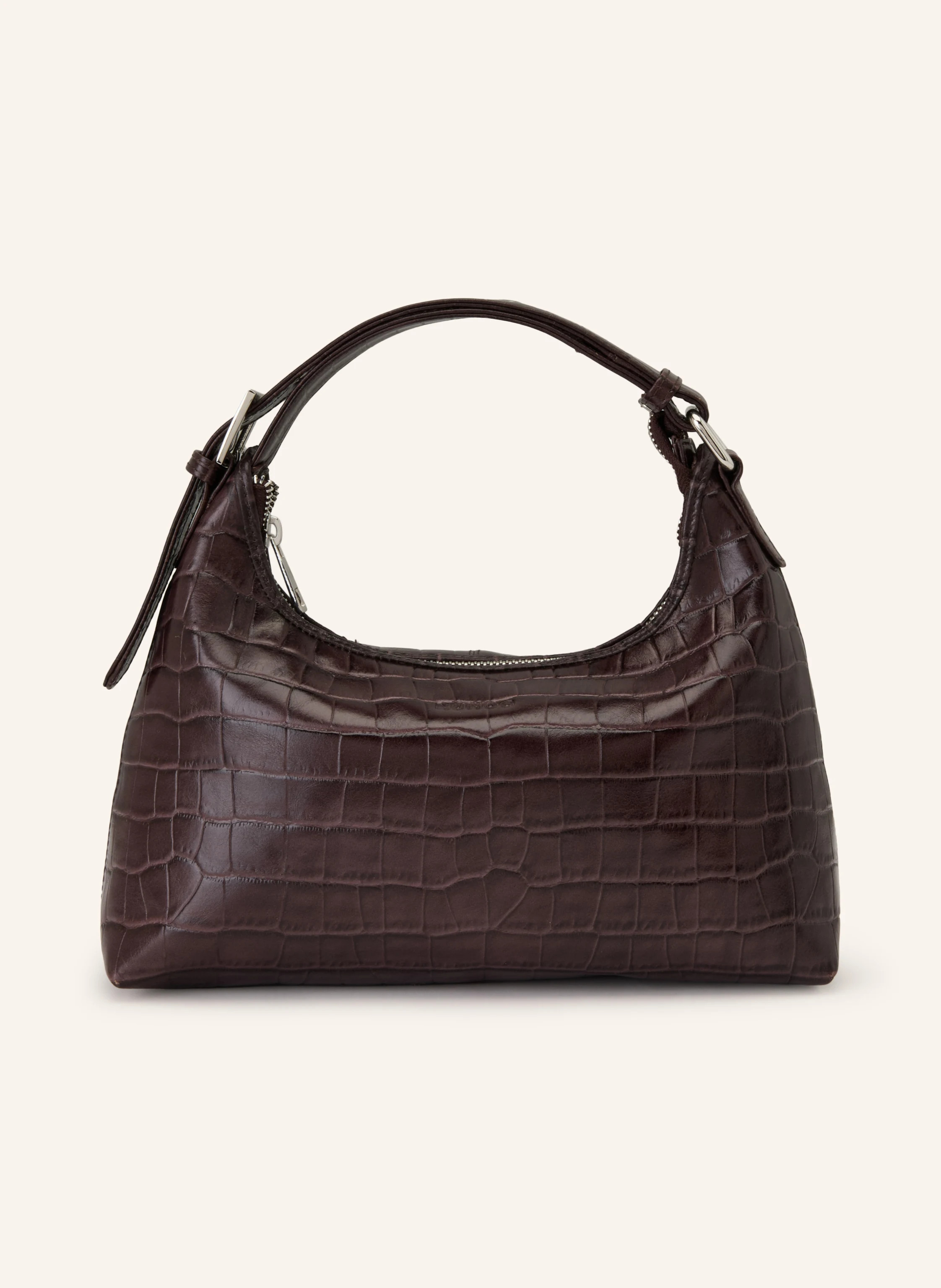 NÚNOO Handtasche DANDY BUCKLE TEXAS in dunkelbraun / silber | Breuninger (DACH)