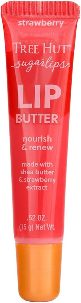 Tree Hut Strawberry Sugarlips Lip Butter, Hydrating Lip Care for Soft, Smooth & Nourished Lips, 0... | Amazon (US)