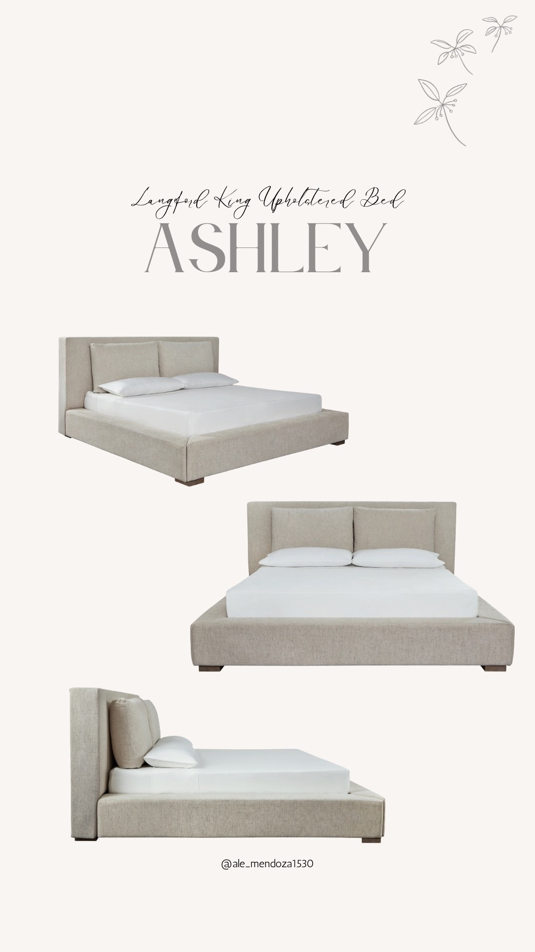 King upholstered Bed : Ashley furniture 

#LTKHome