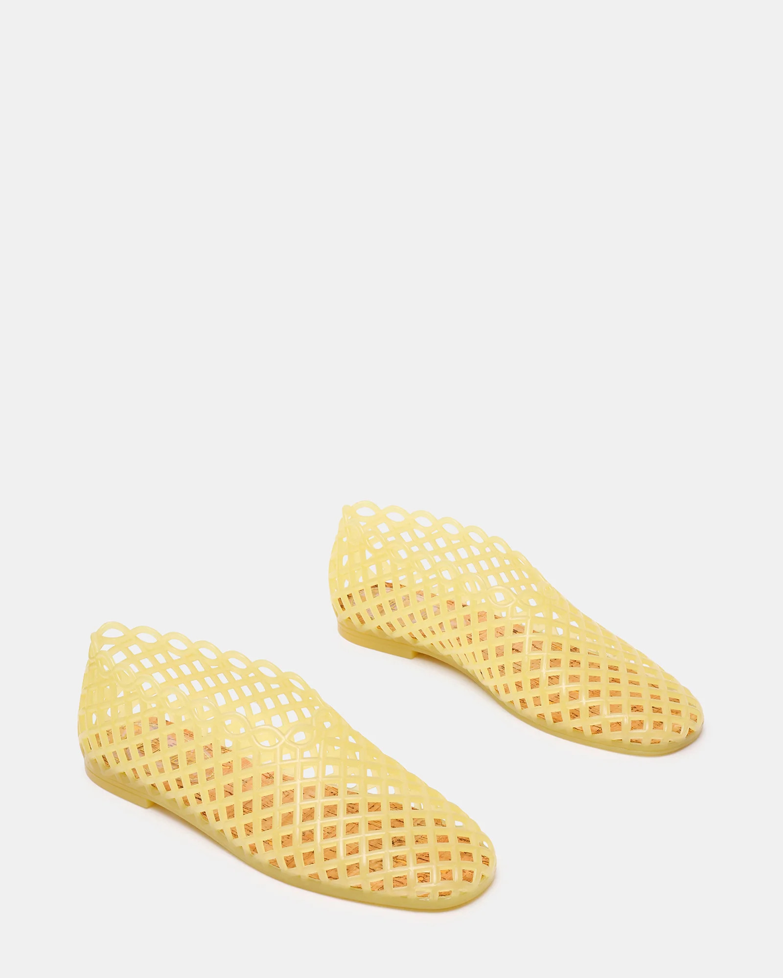 GROVE Butter Yellow Square-Toe Jelly Women's Flat | Steve Madden (US)