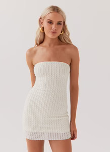 Calm Waters Knit Mini Dress - Cream | Peppermayo (Global)