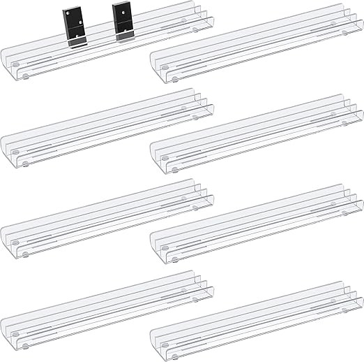 Skylety 8 Pieces Acrylic Domino Racks Acrylic Domino Trays Holders Acrylic Domino Holders Organiz... | Amazon (US)