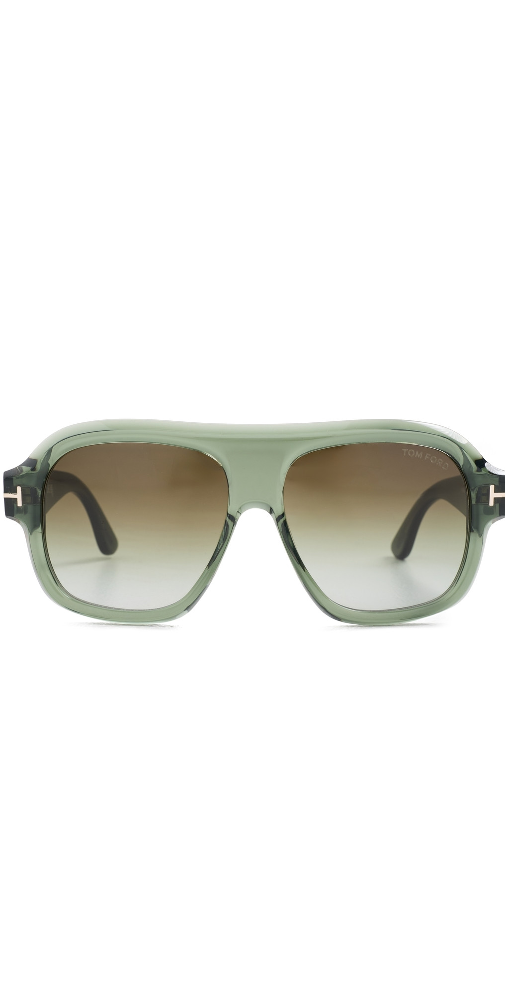 Tom Ford Rhonda-02 Sunglasses Shiny Transparent Sage One Size | Shopbop
