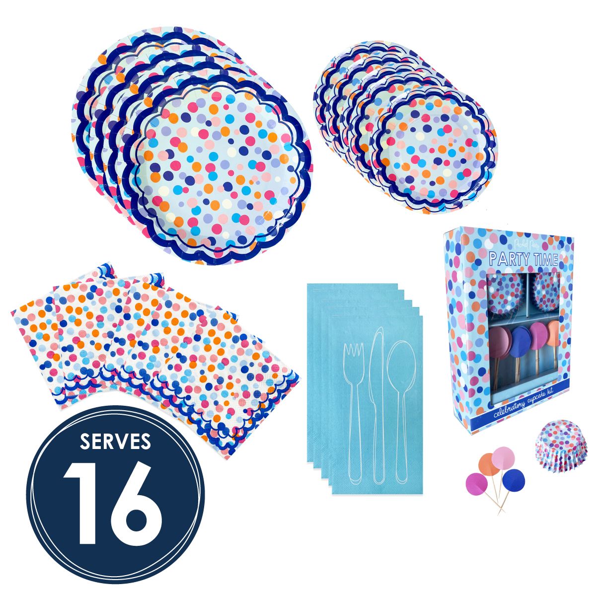 Packed Party Partyware Bundle Up to 16 Guests - Confetti | Walmart (US)