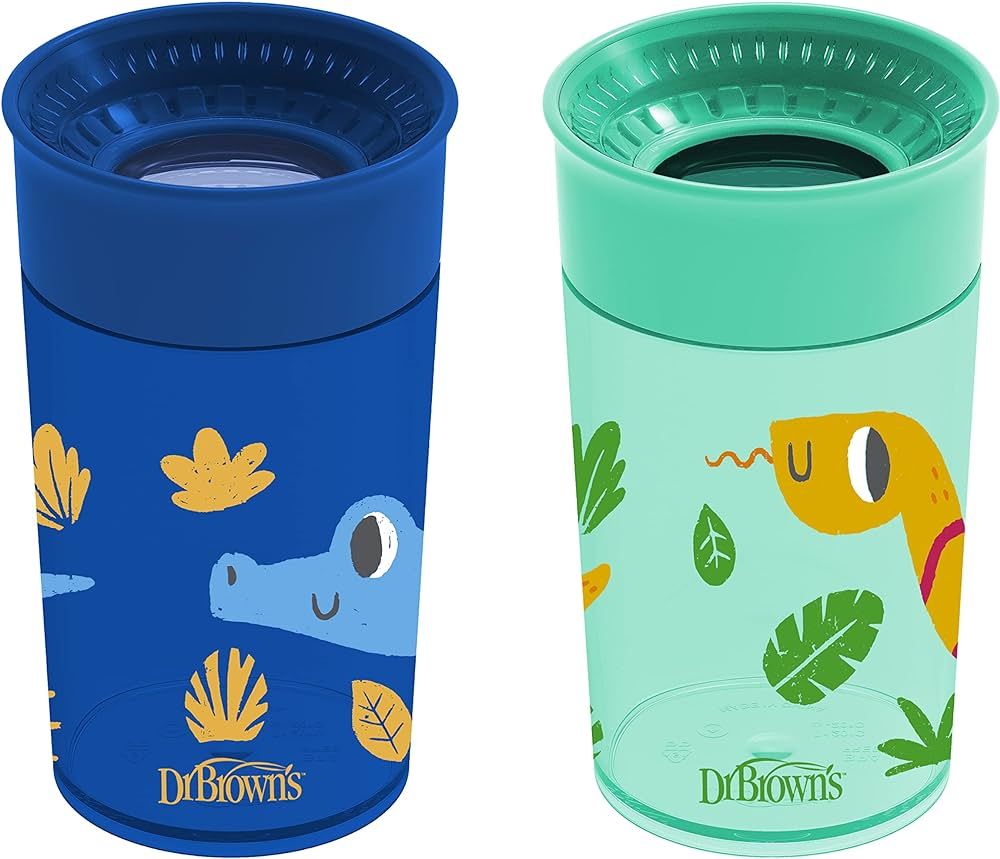 Dr. Brown's Milestones Cheers 360 Cup Spoutless Transition Cup, Travel Friendly & Leak-Free Sippy... | Amazon (US)