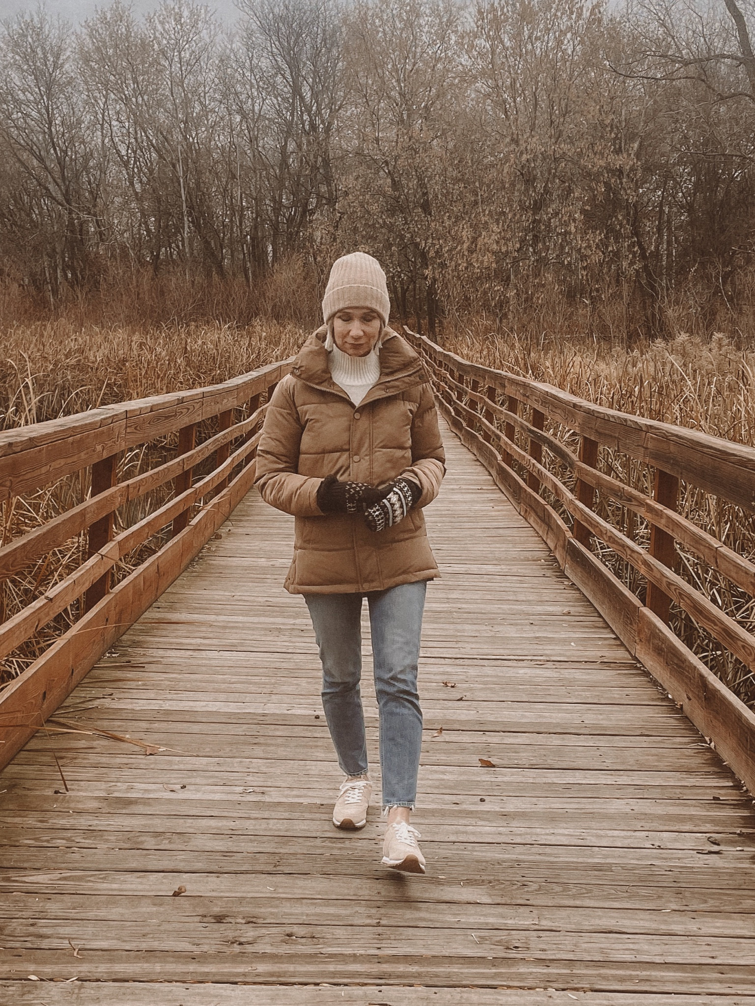 This camel colored puffer coat is such an amazing staple for cold weather - it goes with everything and it’s super warm! I wear size 4XS  

#LTKSeasonal