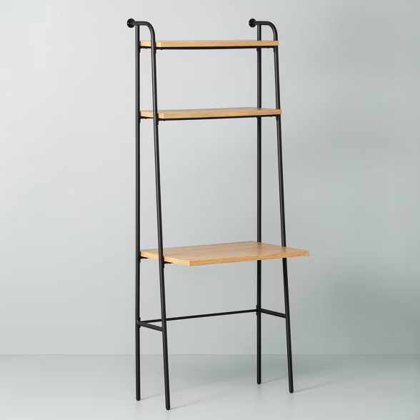 Wood & Wire Bookshelf with Desk - Hearth &Hand™ with Magnolia | Target