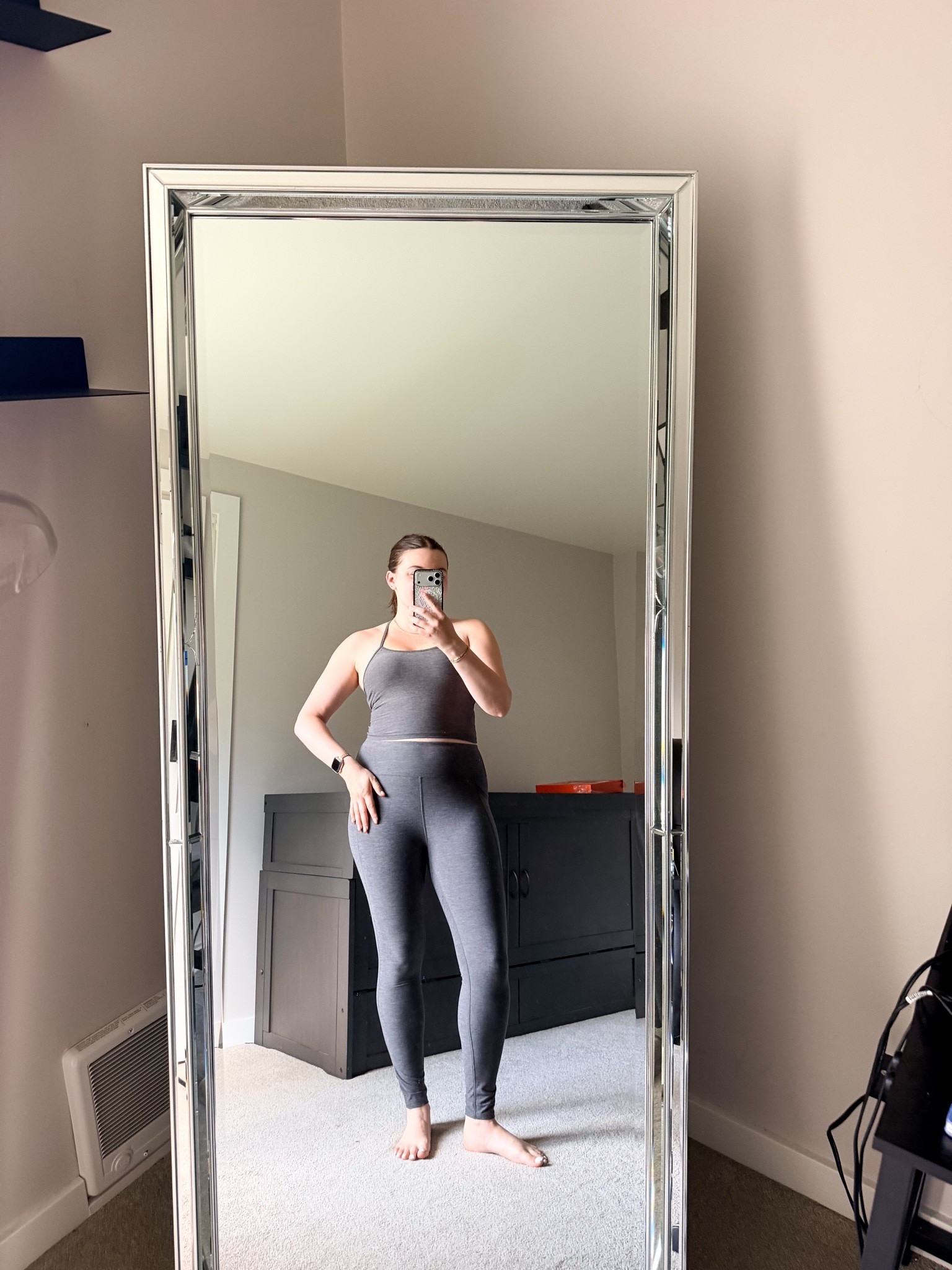 What I wore to the gym as a midsize fitness girl! Love a matching set for working out it’s so comfortable and so cute 🩶

I’m wearing a M tank and size L leggings

#LTKootd #LTKfitnessgoals #LTKMidsize