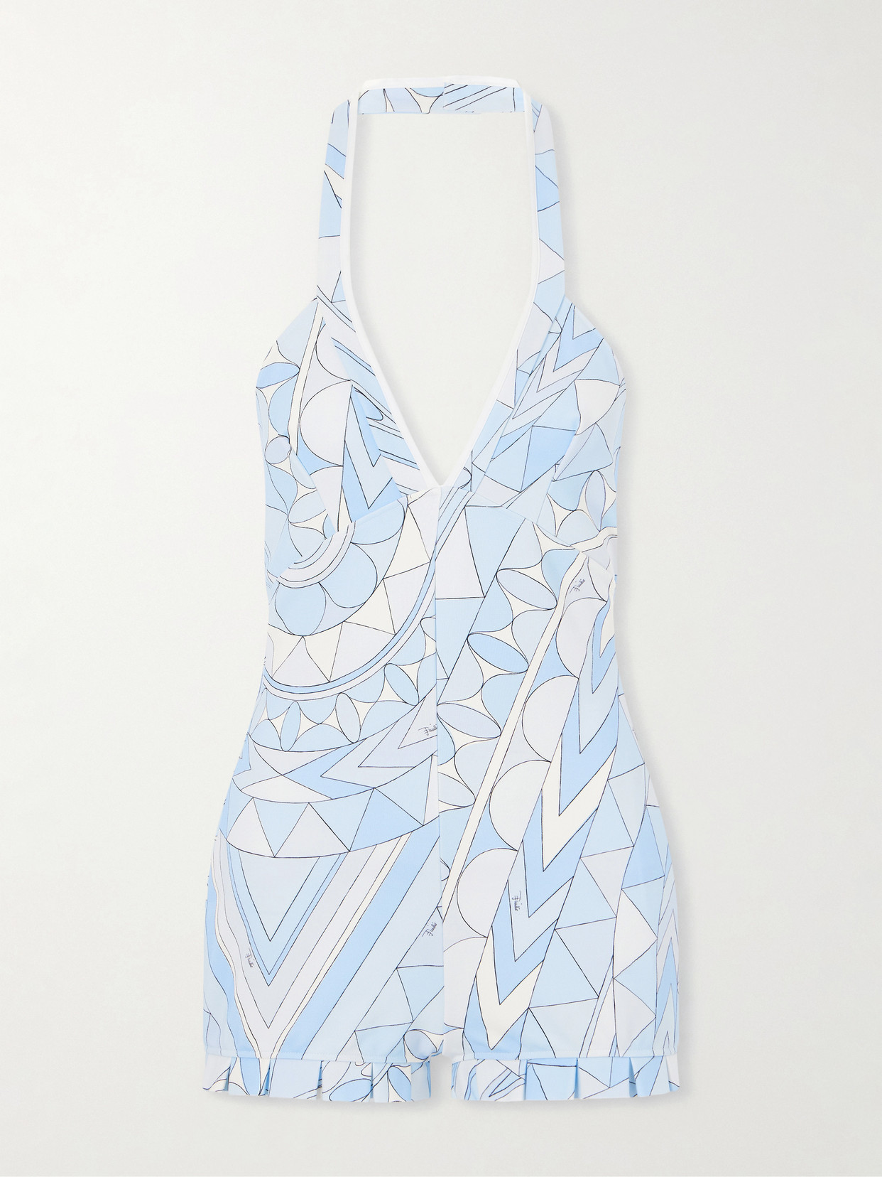 PUCCI - Printed Jersey Playsuit - Blue | NET-A-PORTER (US)
