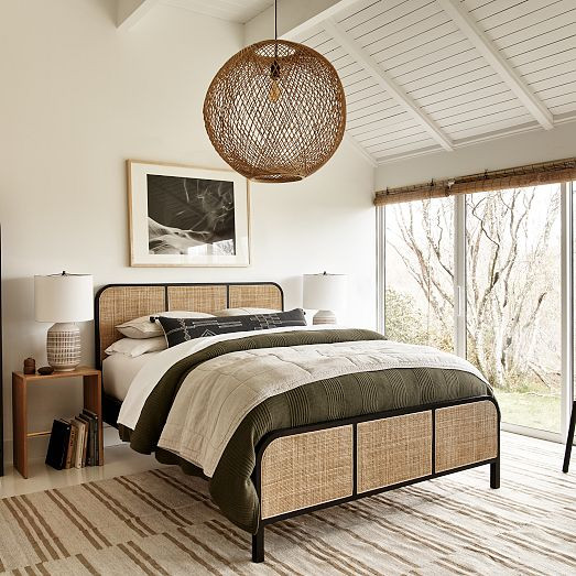 European Flax Linen Box Stitch Quilt & Shams | West Elm (US)