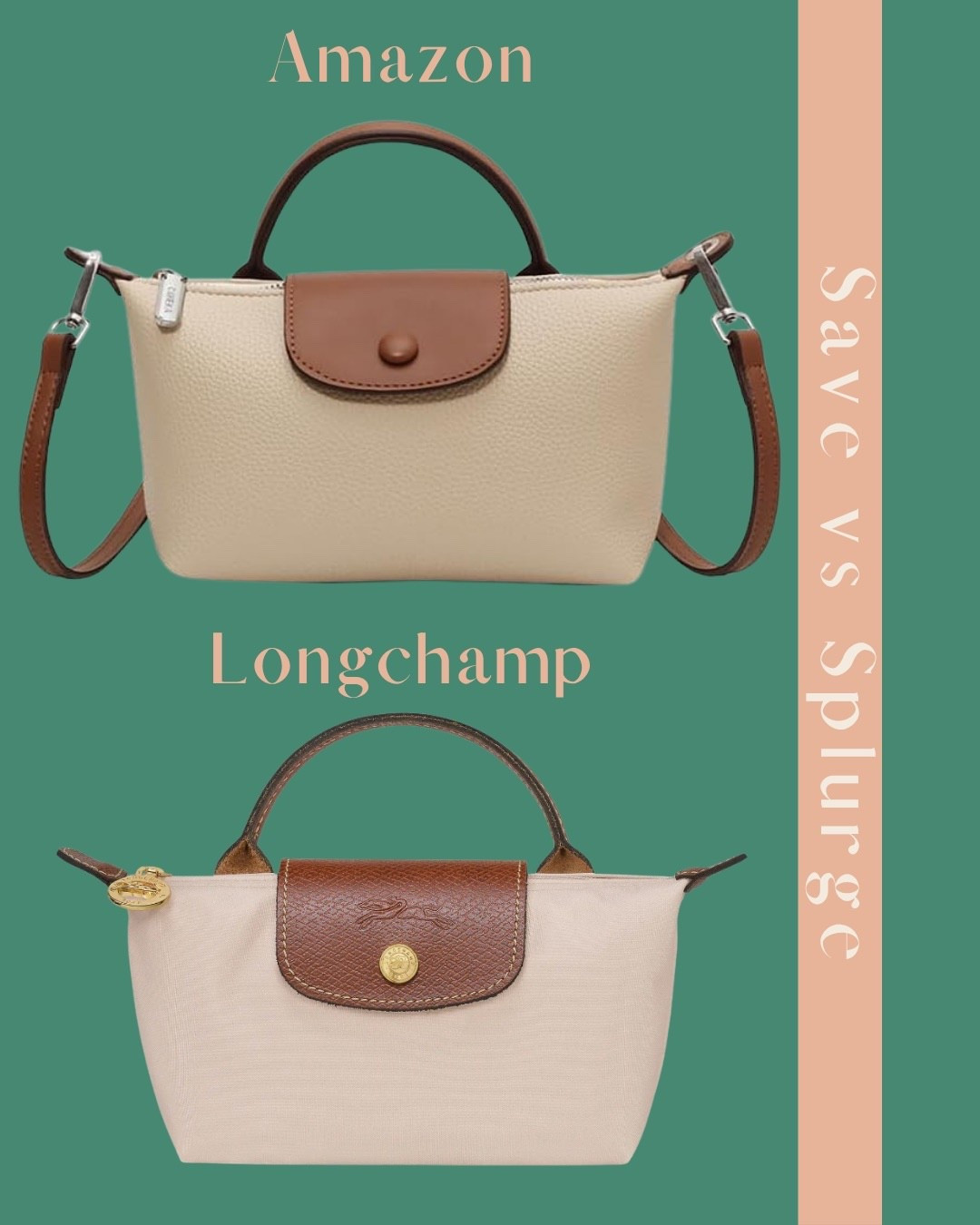 Longchamp handbag look for less! Designer inspired,  save vs splurge, Amazon find 

#LTKFindsUnder50 #LTKFindsUnder100 #LTKSaleAlert