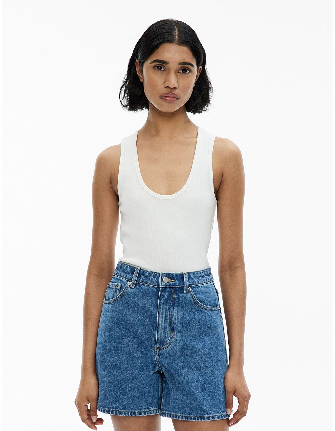 Scoop Rib Tank Top | David Jones (Australia & New Zealand)