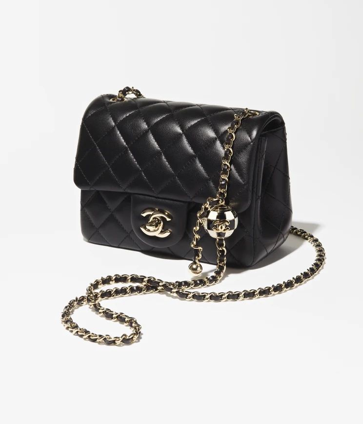 Mini Flap Bag - Lambskin, enamel & gold-tone metal — Fashion | CHANEL | Chanel, Inc. (US)