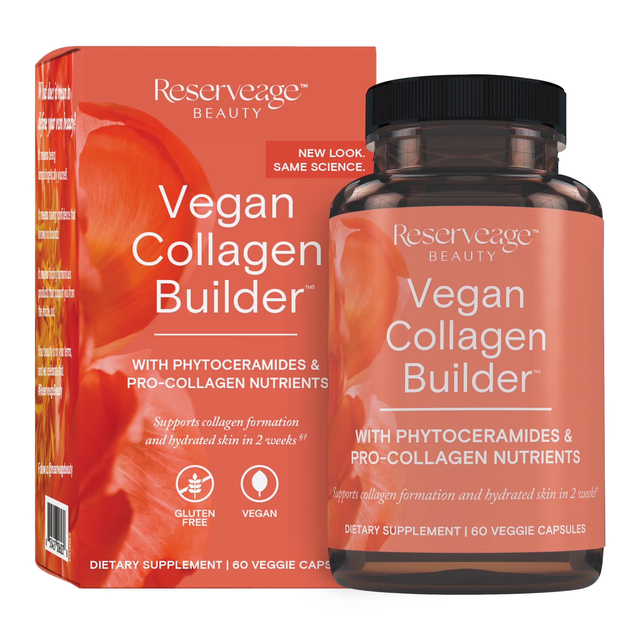 Reserveage, Vegan Collagen Builder, Plant-Based Beauty Supplement to Support Natural Collagen Pro... | Walmart (US)