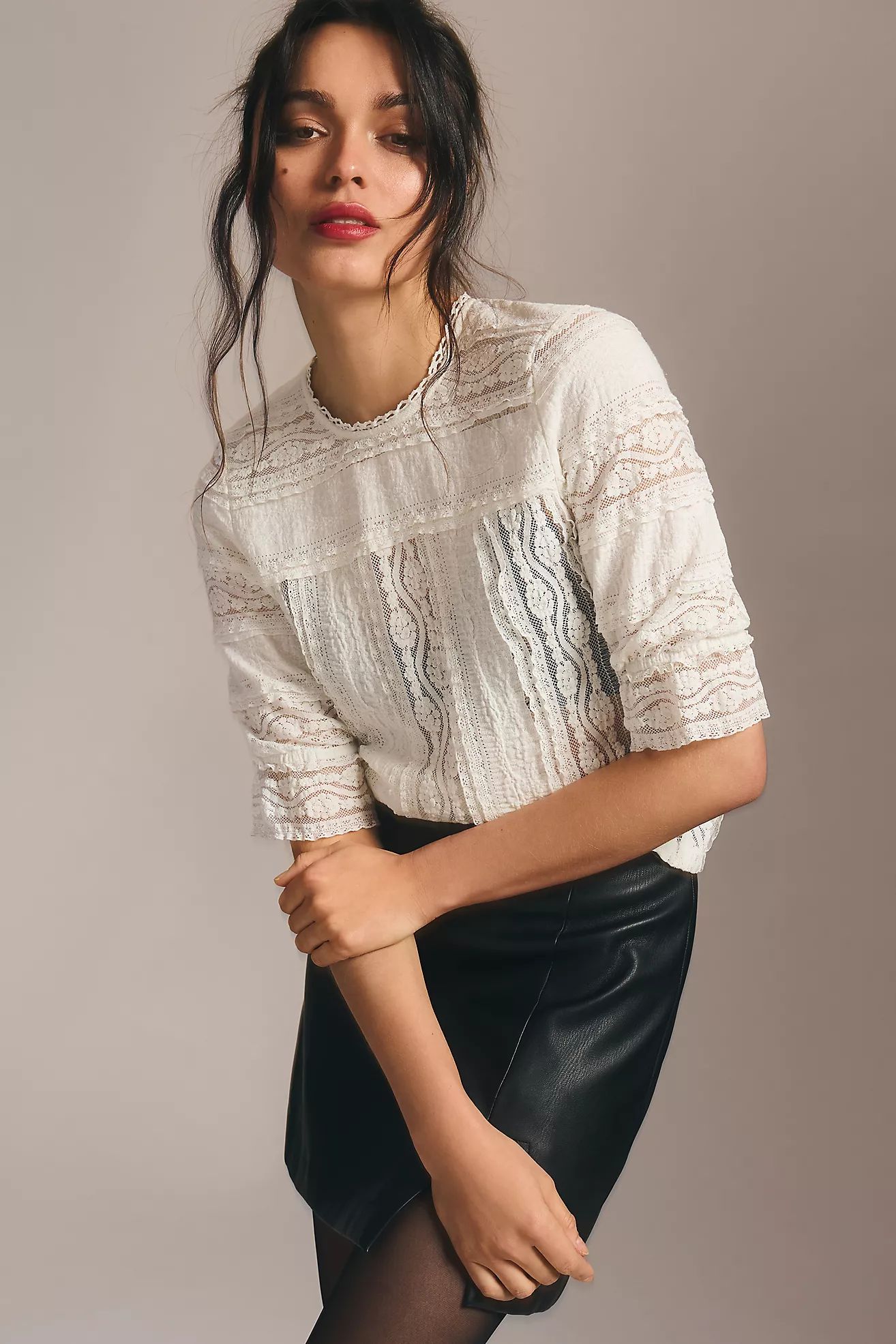 By Anthropologie Victorian Lace Top | Anthropologie (US)