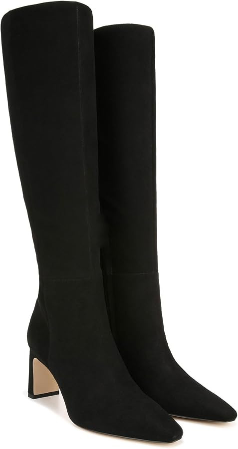 Burgundy Knee High Boots for Women Square Toe Chunky Heeled Boots Fall Dress Elastic Tall Boots w... | Amazon (US)