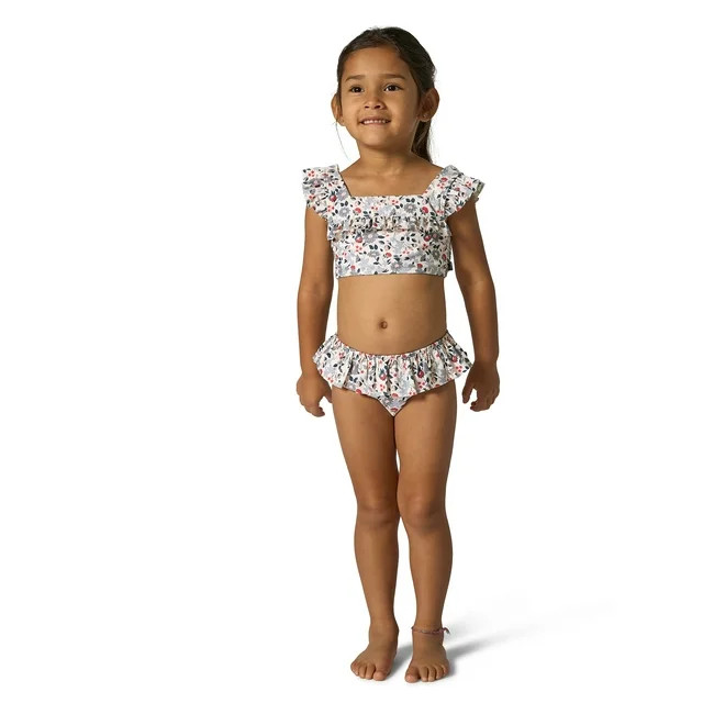 Modern Moments by Gerber Toddler Girl Swimsuit with Ruffles, Sizes 12M - 5T - Walmart.com | Walmart (US)
