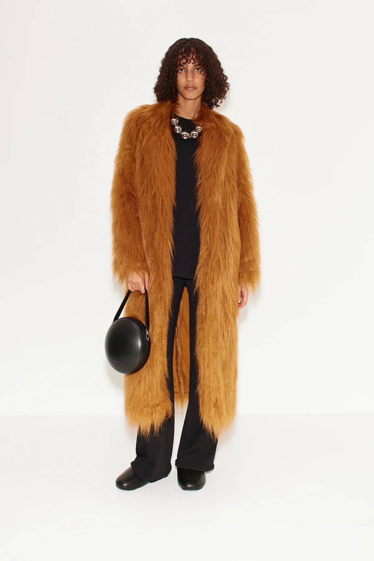 Lett
           Shaggy Faux Fur Coat in Wheat | Simon Miller