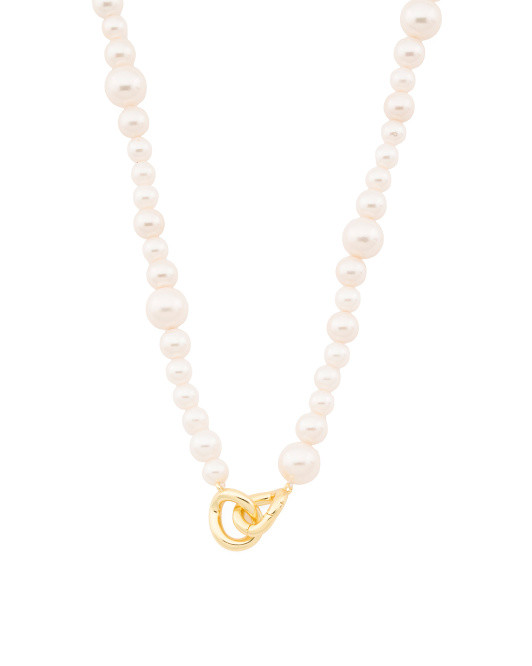 18k Gold Plated Lou Pearl Necklace | TJ Maxx