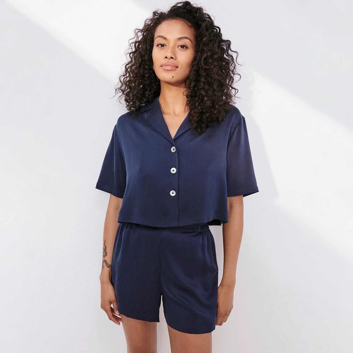 Washable Silk Button Up Short Set - Lunya | Lunya