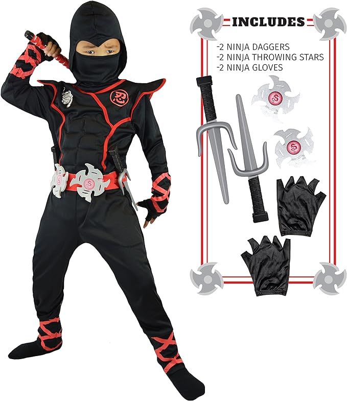 Spooktacular Creations Boys Ninja Deluxe Costume for Kids (S 5-7) | Amazon (US)