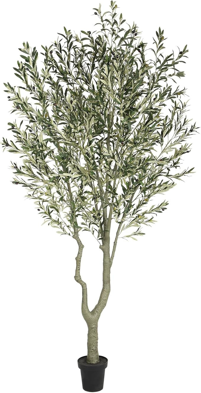 Nafresh Tall Faux Olive Tree，10ft（120in） Realistic Potted Silk Artificial Olive Tree， Fak... | Amazon (US)