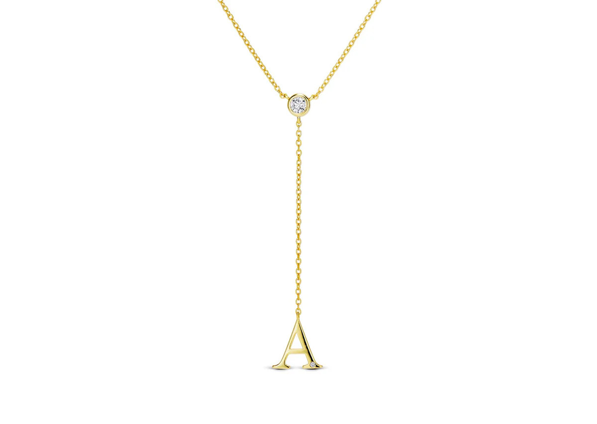 LARIAT LETTER NECKLACE | EP JEWELS 