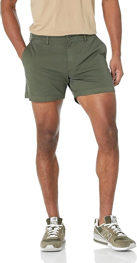 Amazon Essentials Men's Slim-Fit 5" Flat-Front Comfort Stretch Chino Short (Previously Goodthread... | Amazon (US)