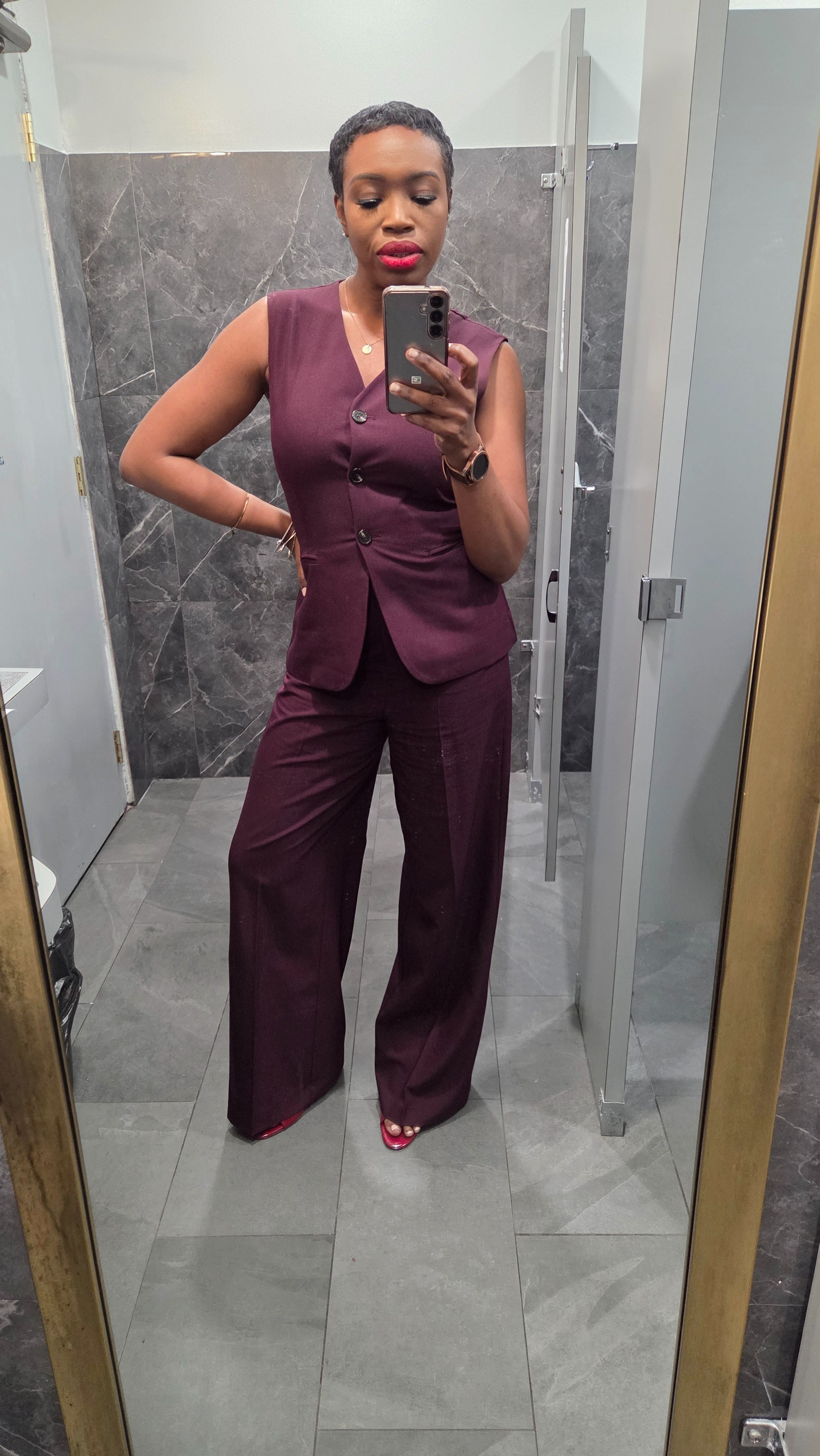 A really cute suit-style jumpsuit. It fits well, wearing size small. Perfect for work or a speaking engagement. Quality material and great length for heels

#LTKdayinmylife #LTKgrwm #LTKWorkwear