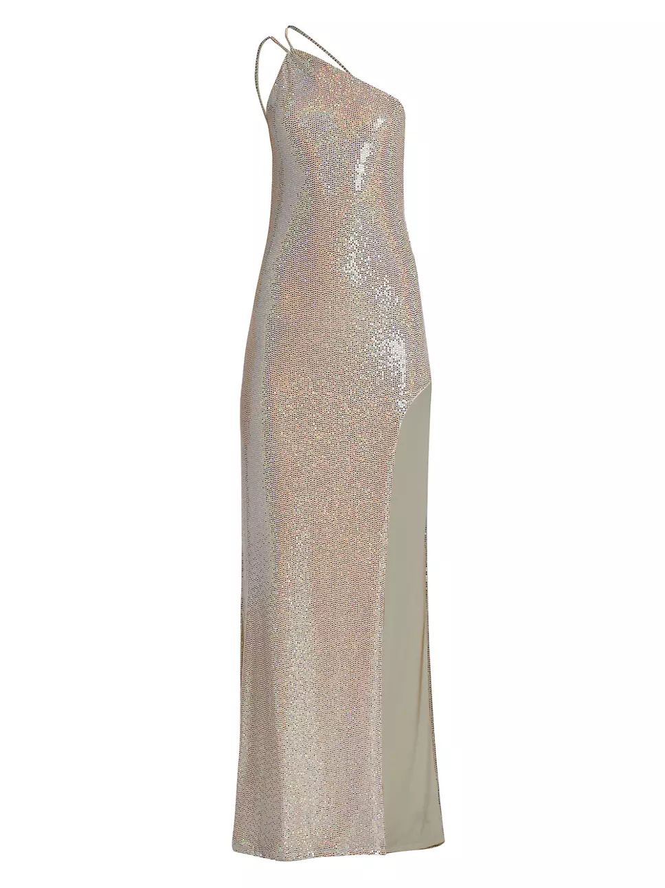 Metallic One-Shoulder Gown | Saks Fifth Avenue