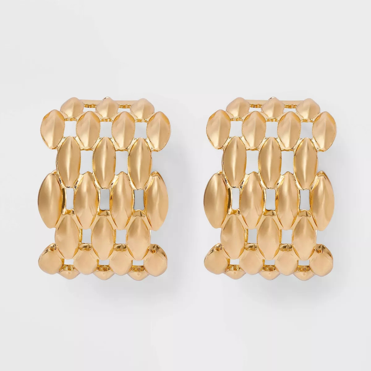 Watchband Chainlink Hoop Earrings - A New Day™ Gold | Target