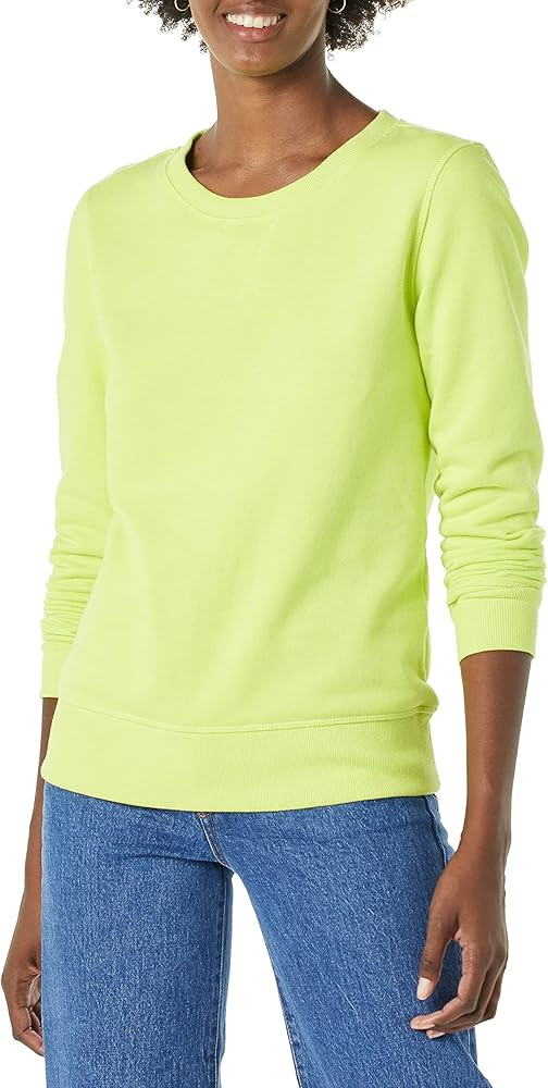Amazon Essentials Women's French Terry Fleece Crewneck Pullover Sweatshirt (Available in Plus Siz... | Amazon (US)