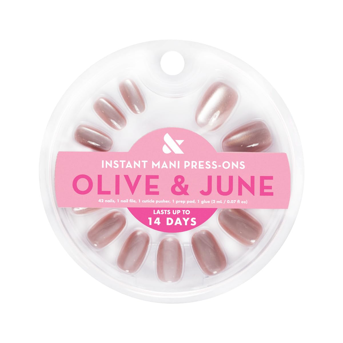 Olive & June Instant Mani Press On Nails (Glue) | 42 Fake Nails, 21 Sizes | Non-Toxic, Long-Lasti... | Amazon (US)