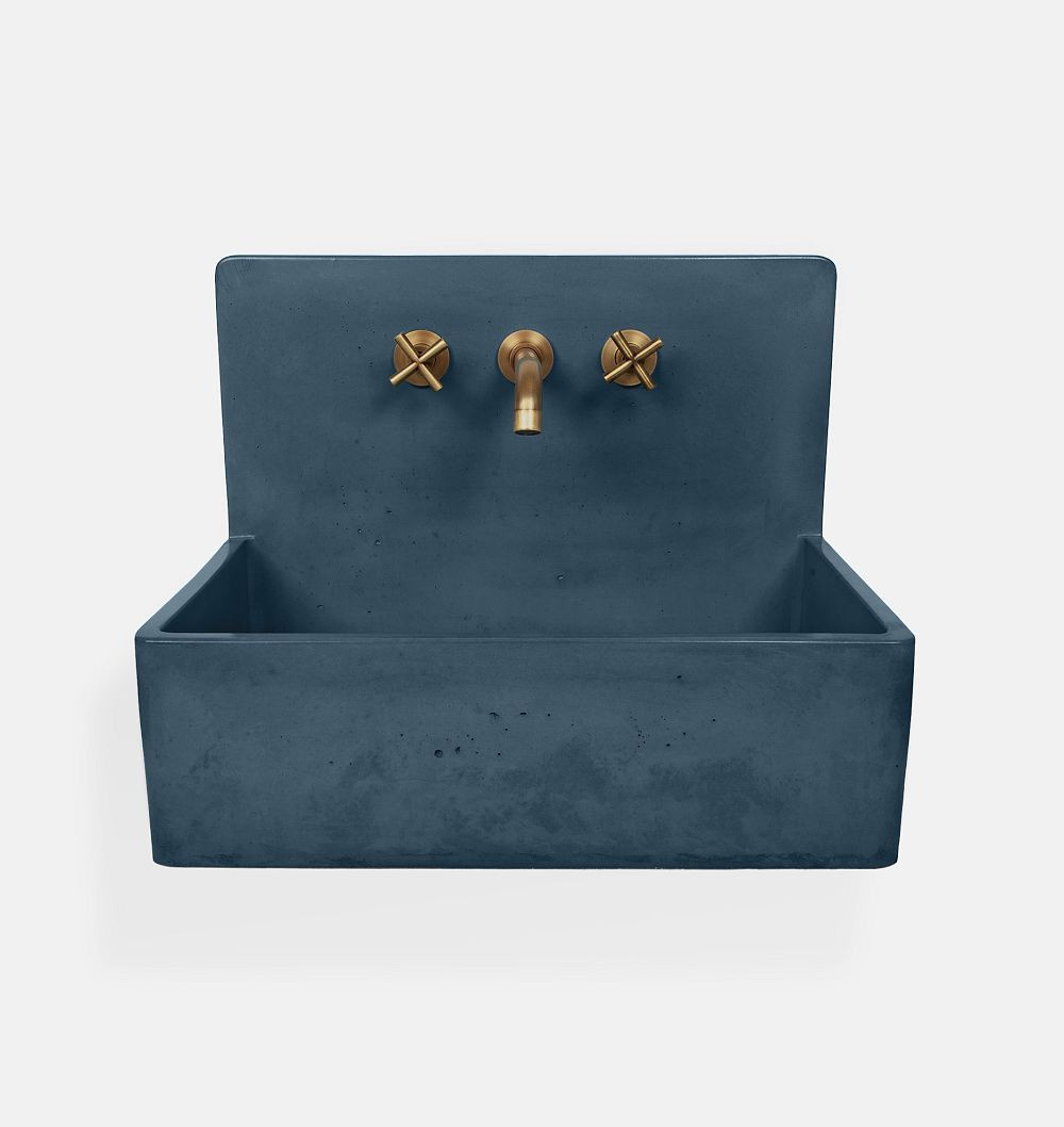 Edy 24"" Bucket Sink - Dark Blue - Widespread | Rejuvenation