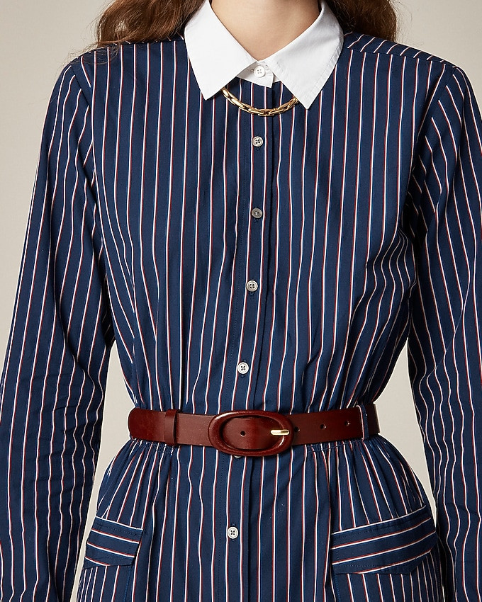 Tonal buckle belt in leather | J. Crew US