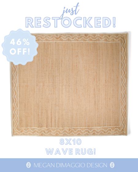 🚨RESTOCK ALERT!!🚨 finally in the 8x10 size of this best selling wave jute indoor rug!! This size always goes fast because it’s 46% OFF the retail price!! And it ships free! Don’t wait to grab if you’ve been waiting for this one!! 🛒🏃🏼‍♀️💨

#LTKSaleAlert #LTKHome
