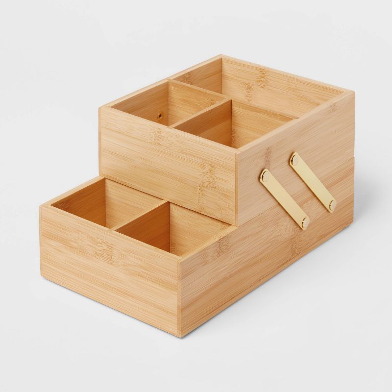 10" x 6" x 5" Hinged Bamboo Countertop Organizer - Brightroom™ | Target