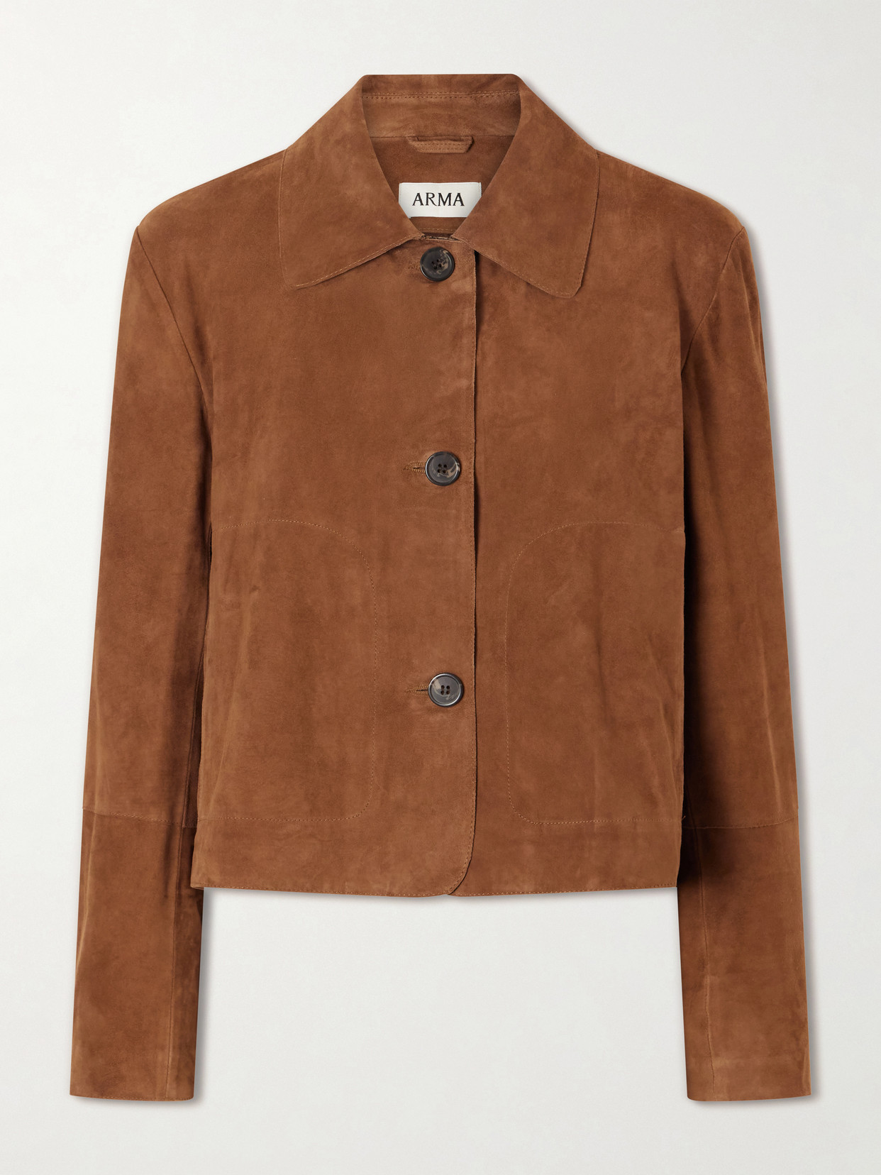 ARMA - Emy Suede Jacket - Brown | NET-A-PORTER (US)
