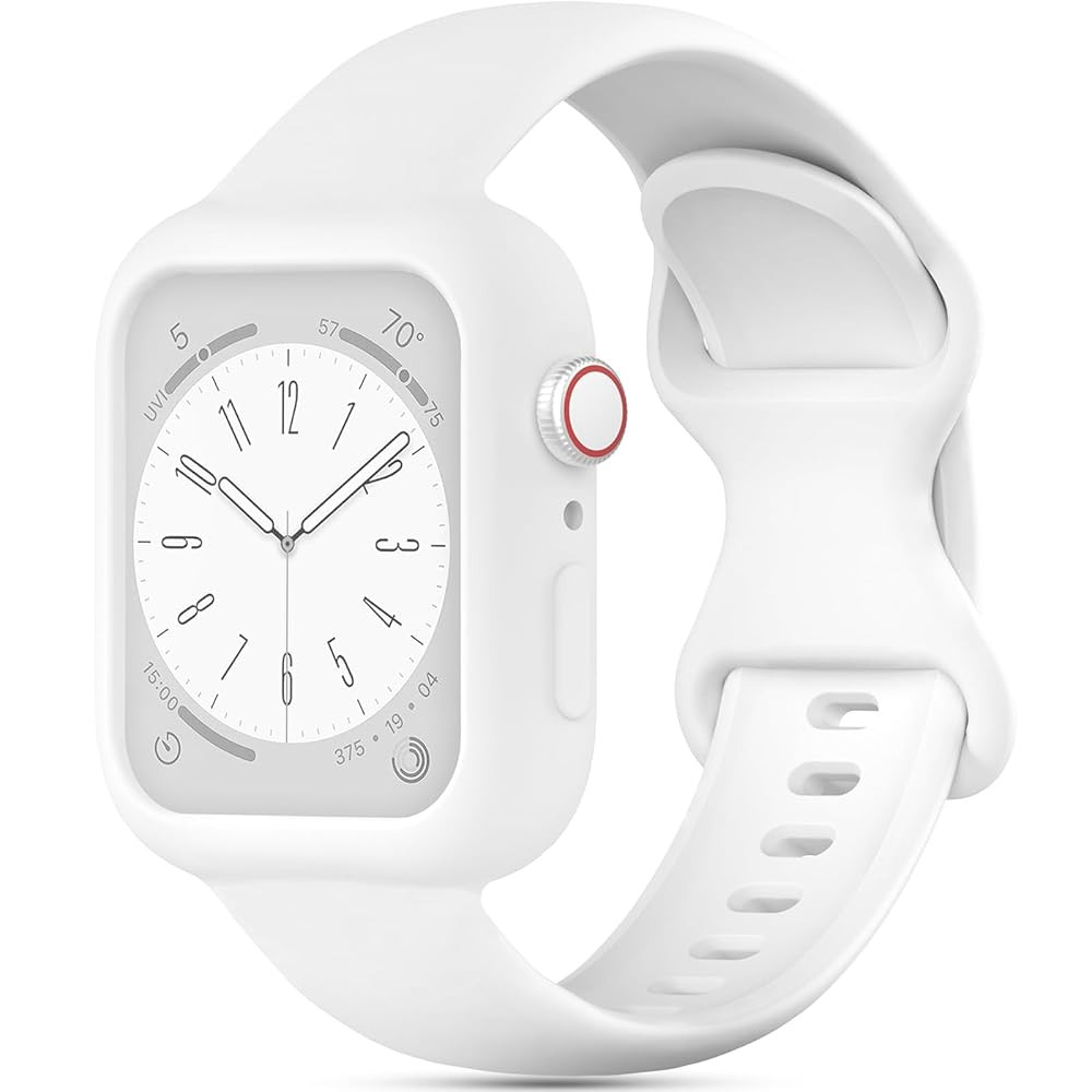 Silicone Bands Bumper Case Compatible with Apple Watch Band 38mm 40mm 41mm 42mm 44mm 45mm 46mm 49... | Amazon (US)