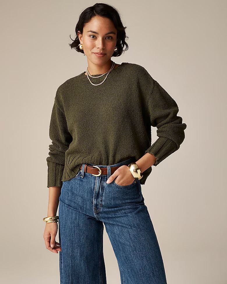 Relaxed crewneck beach sweater | J. Crew US