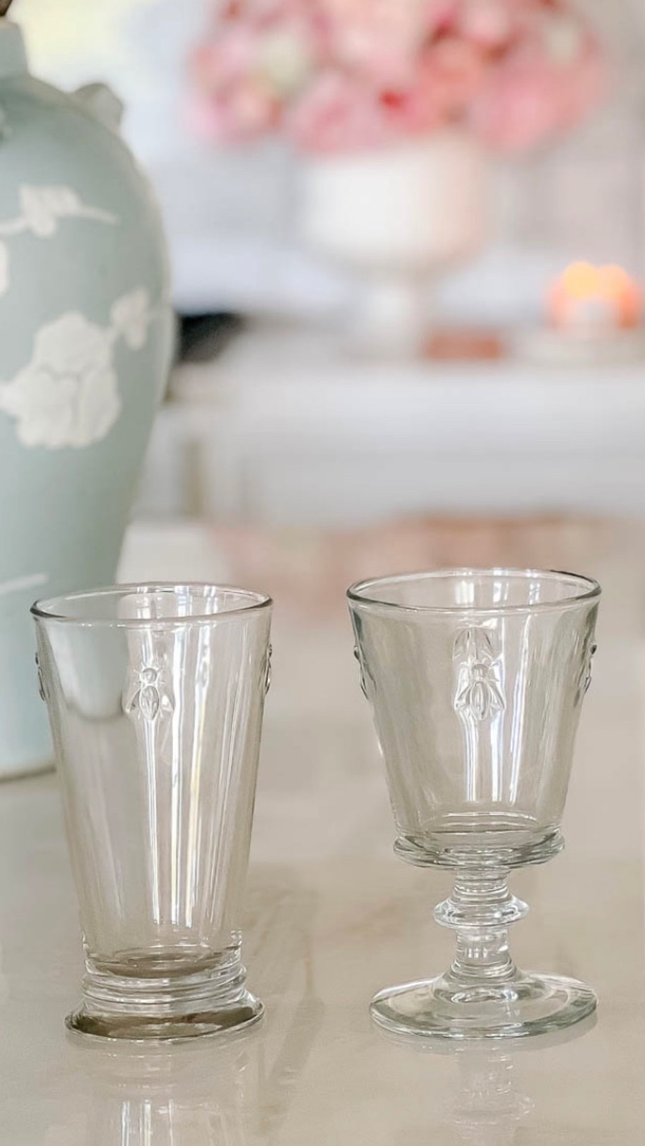 My favorite everyday drinking glasses. Bee glasses to go with your bee flatware!

#LTKHome