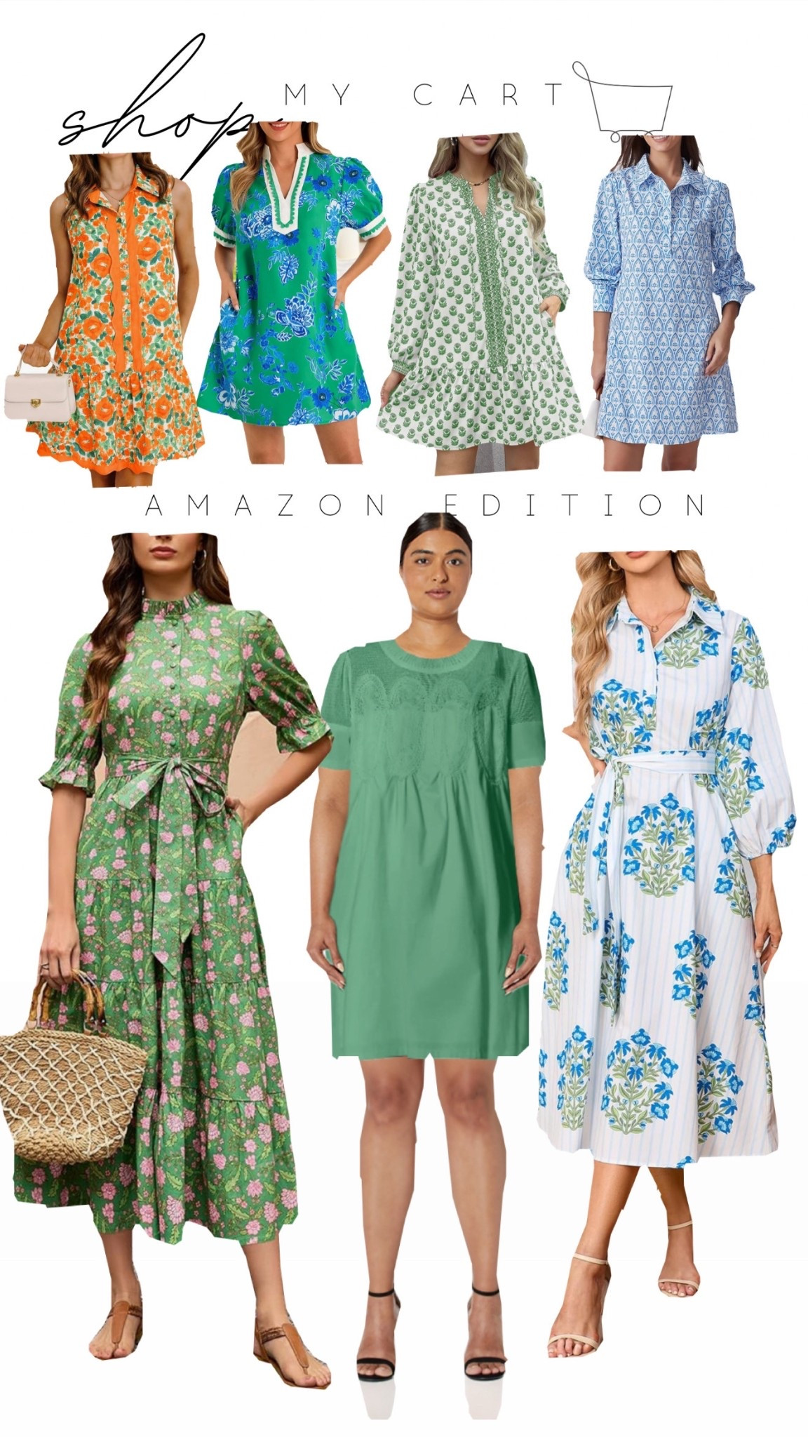 Shop my cart!! All the pretty dresses and the blues and greens are this Springs biggest and brightest colors!! Can you guess which ones I’m grabbing?  @amazon #amazon #amazondresses #springstyles

#LTKootd #LTKSaleAlert #LTKWorkwear